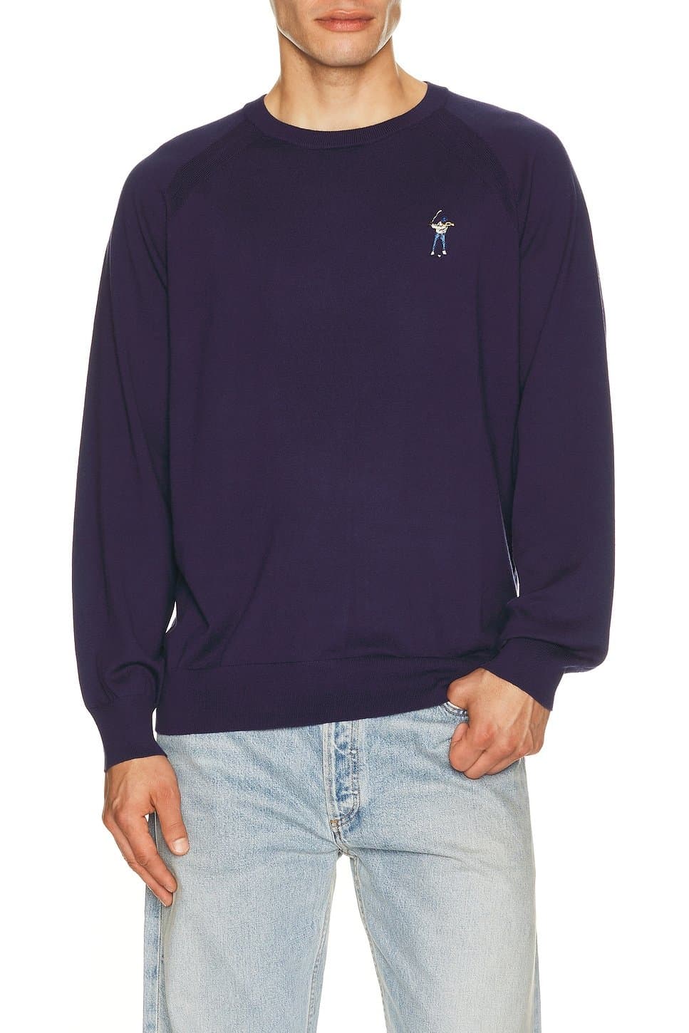 revolve Revolve Navy Links Golfer Sweater