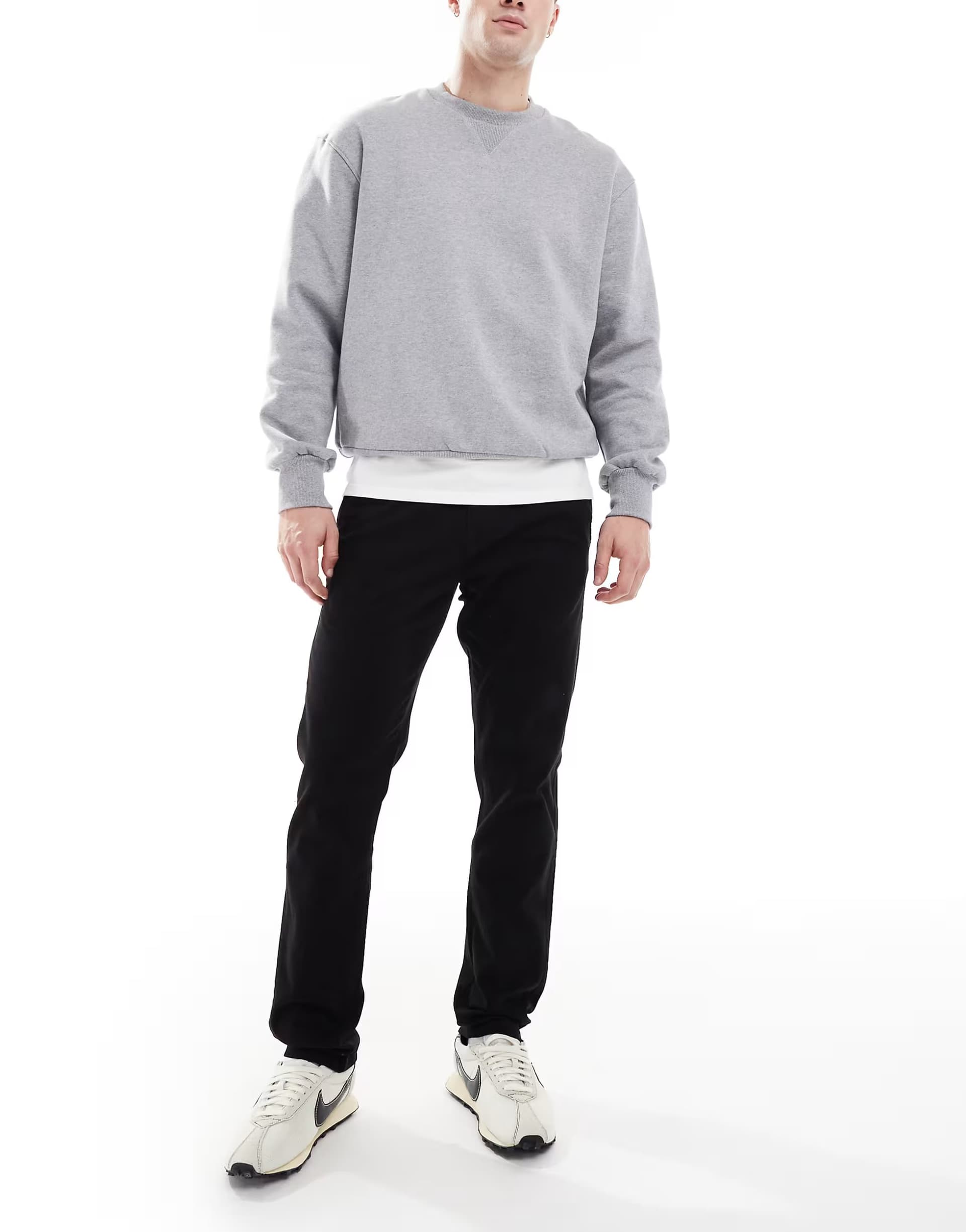 ASOS New Look slim fit chinos in black
