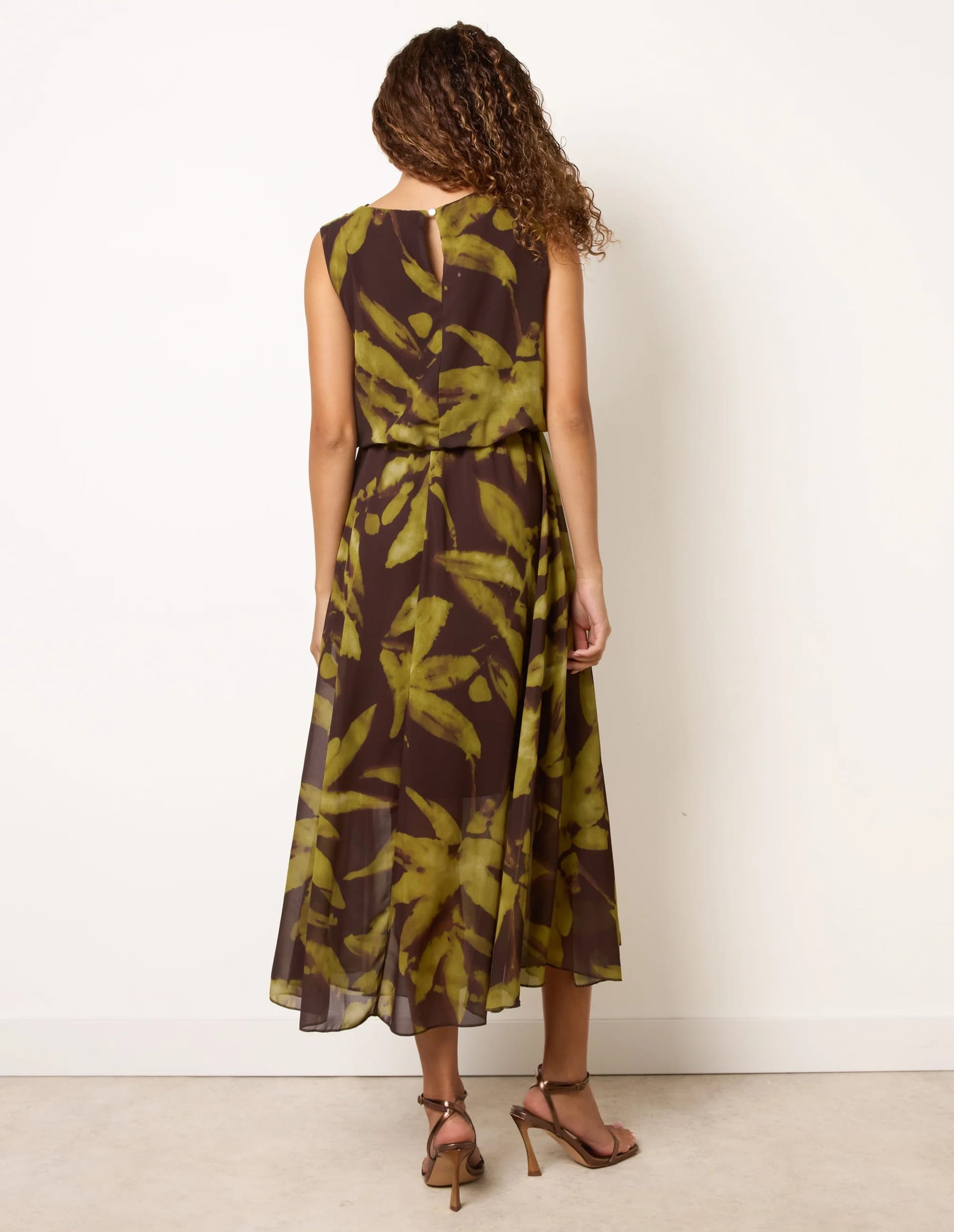 Blue Vanilla Sleeveless Cowl Neck Dress - 4
