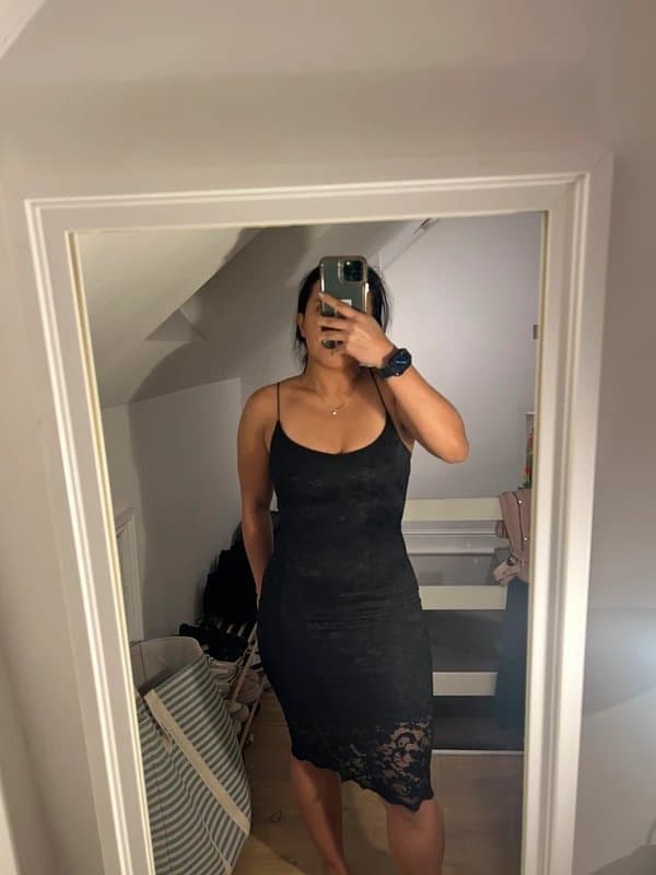 New Look Black lace bodycon dress
