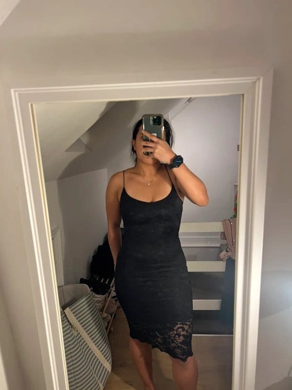 New Look Black lace bodycon dress - 1