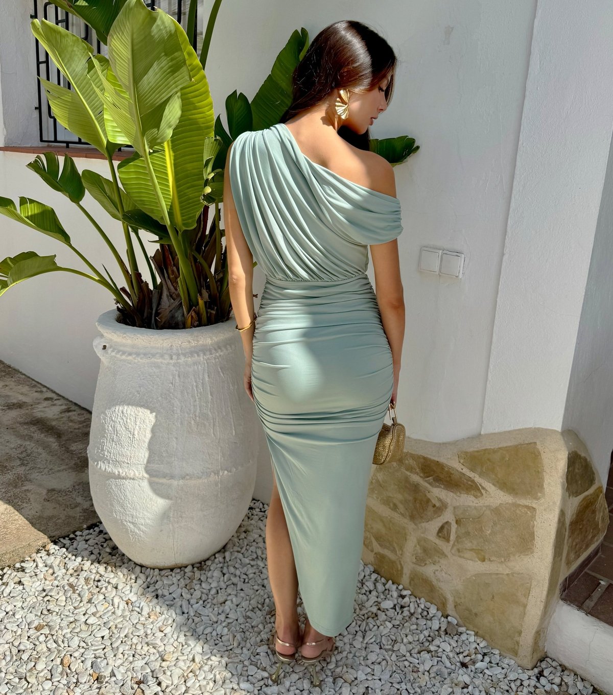 AX Paris Women's Mint Green Off The Shoulder Midi Dress AX Paris New Look - 3