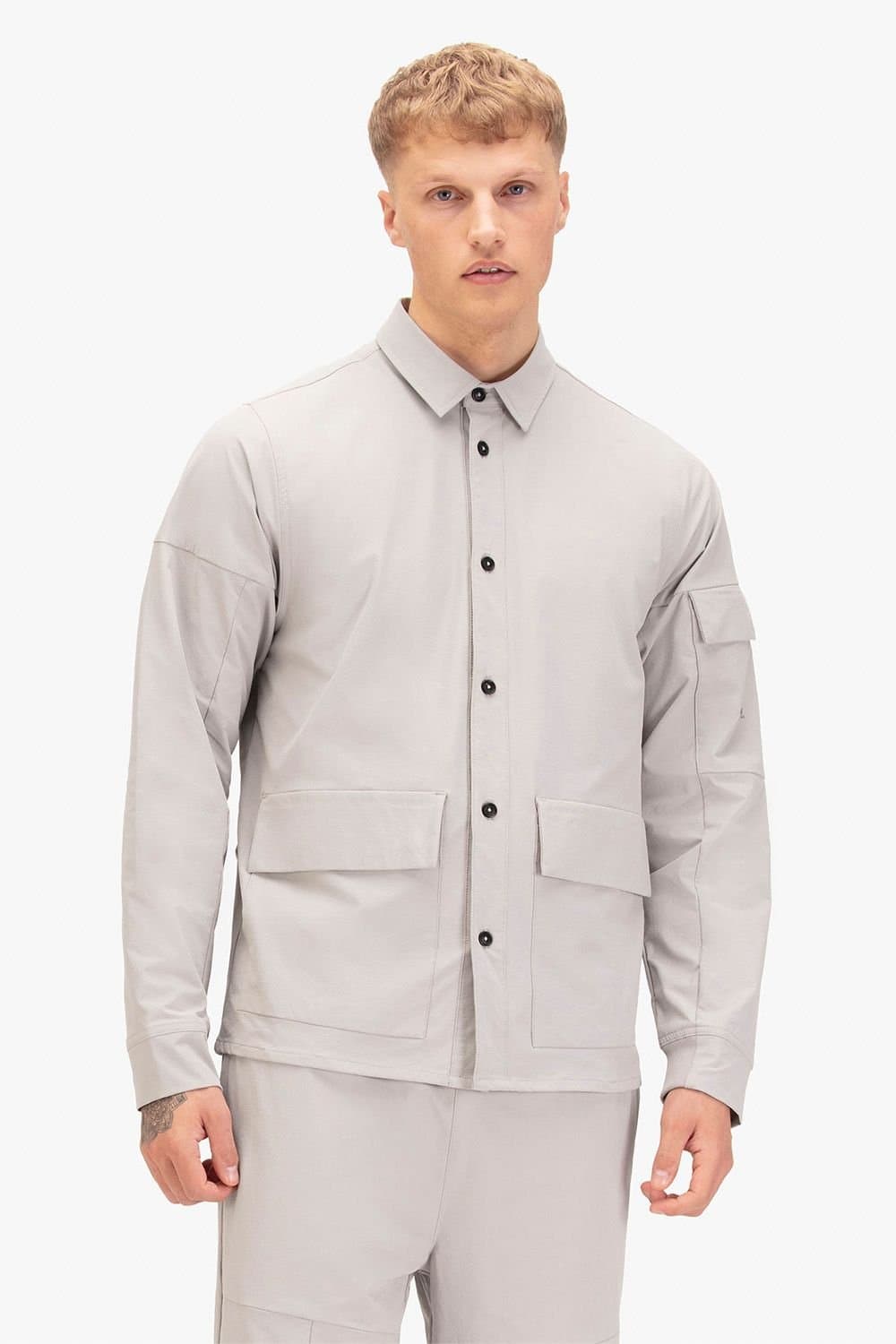 Luke 1977 Luke 1977 Men's Canavese Tech Shirt in Light Grey