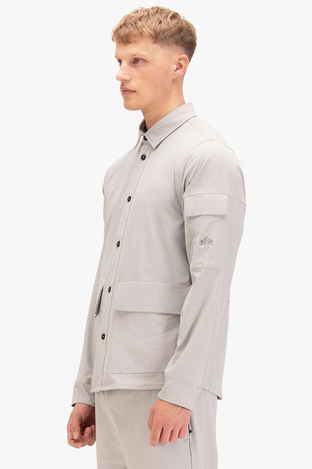 Luke 1977 Luke 1977 Men's Canavese Tech Shirt in Light Grey - 3