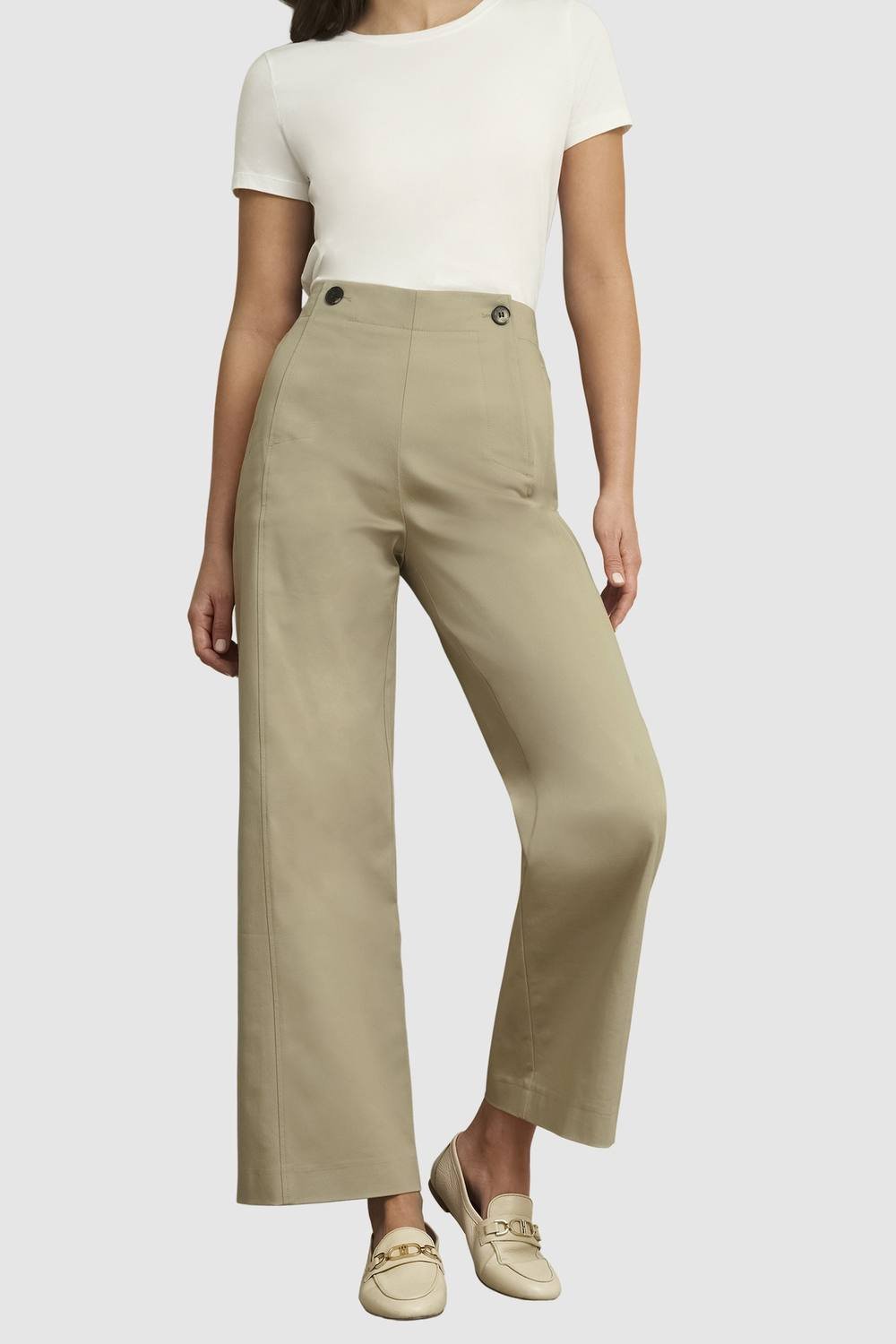 Hobbs London Hobbs London Women's Kimmi Wide Leg Trouser in Light Tan - 2