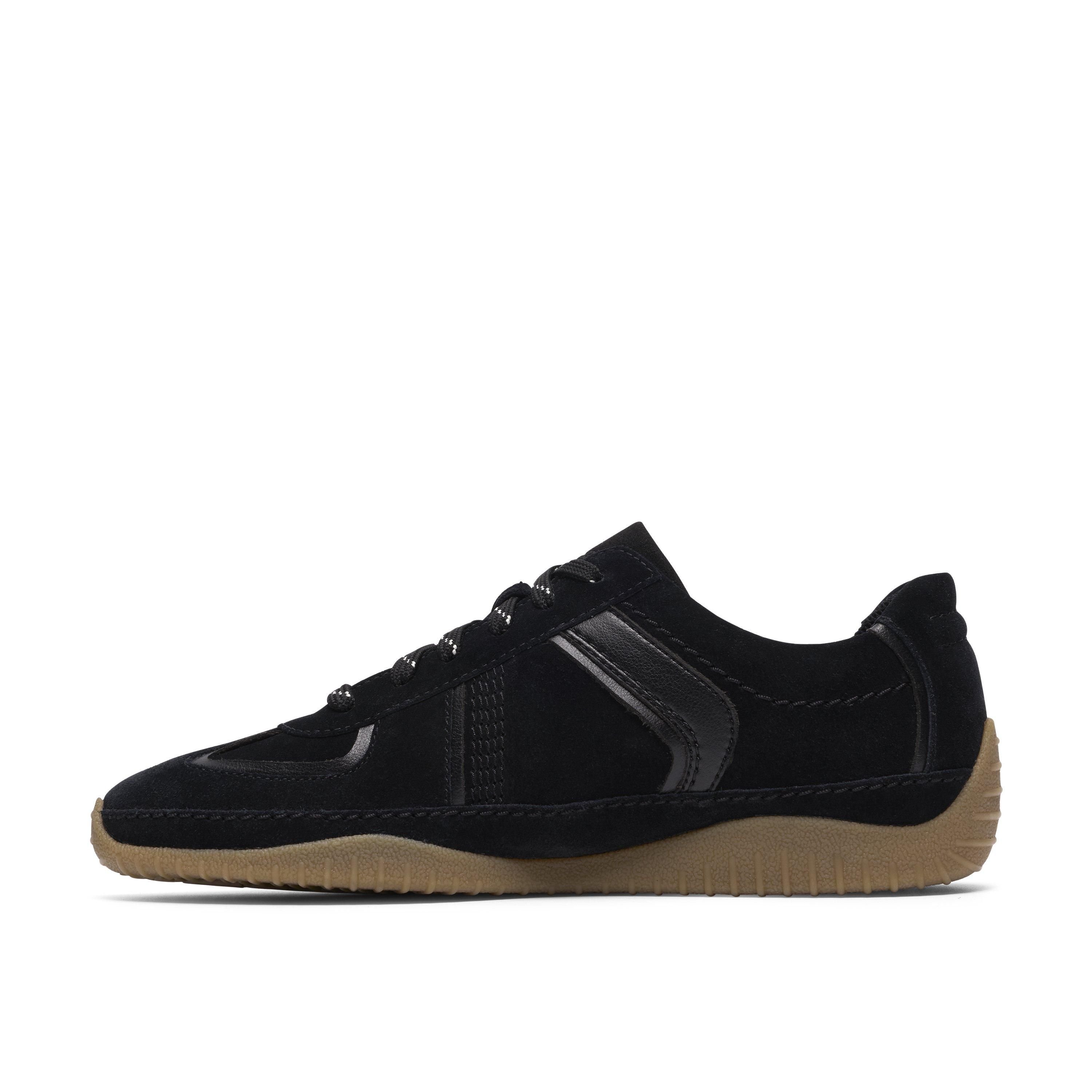 Clarks Clarks Women's Meridor Lo Black Suede Trainers - 2
