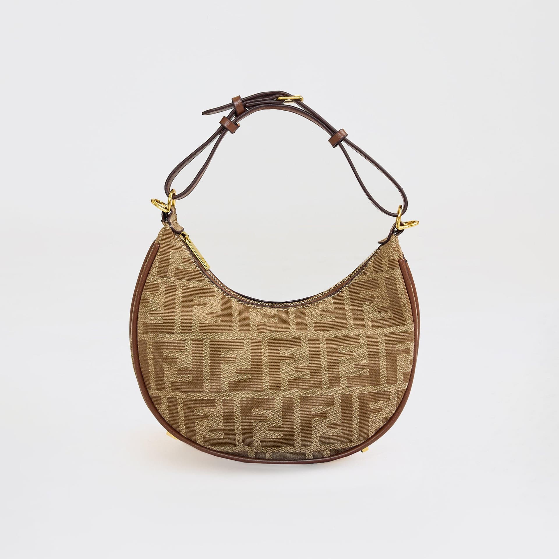 EGO Electro Logo Detail Shaped Shoulder Bag In Brown Denim, Women's Size UK 0