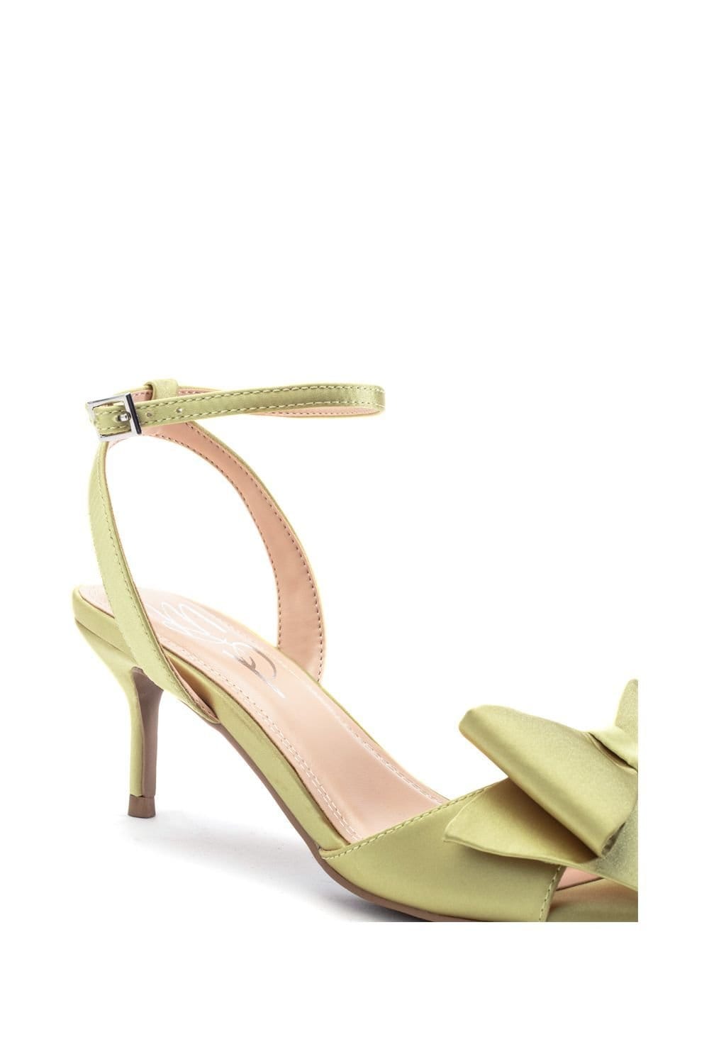 Moda In Pelle Moda In Pelle Women's 'Lotty' Satin Heeled Sandals in Lime - 4