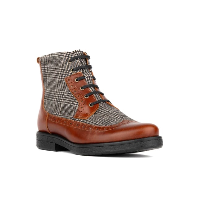 Embassy London Embassy London Women's Hatter - Brown & Brown Check - 2
