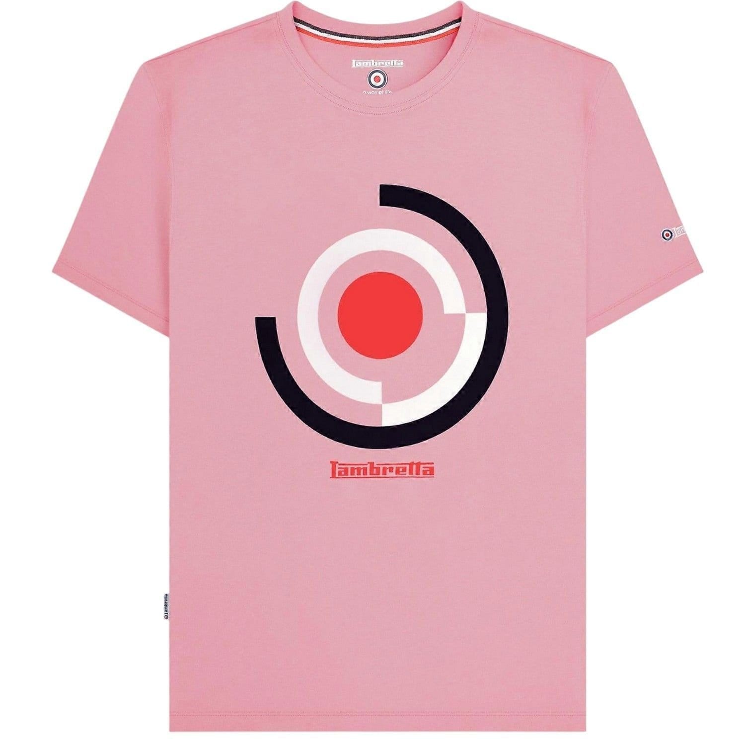 Lambretta Men's Pink Target Render T-Shirt
