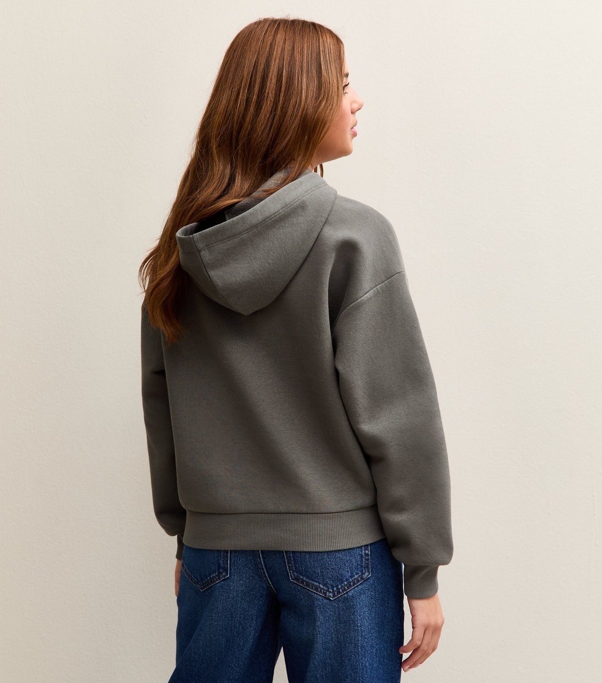 New Look Girls' Grey Diamante Star Studded Hoodie New Look - 4