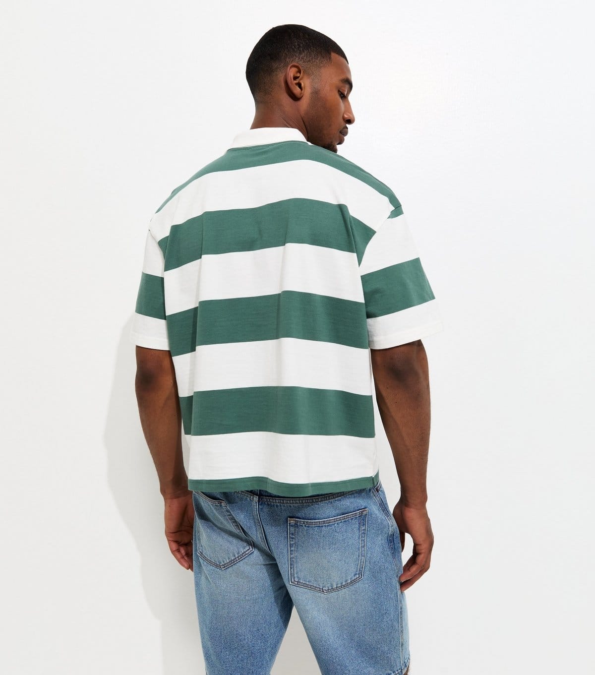 Only and Sons Men's Green Short Sleeve Rugby Polo Top Only and Sons New Look - 4