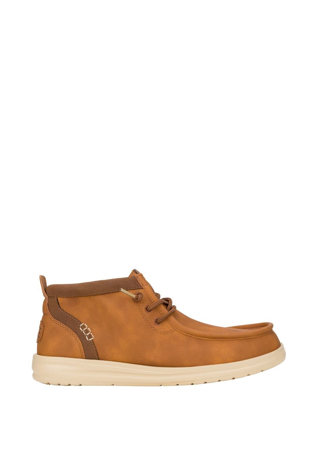 HEY DUDE HEY DUDE Men's Wally Mid Boot GripR Classic Cognac/Tan in Brown