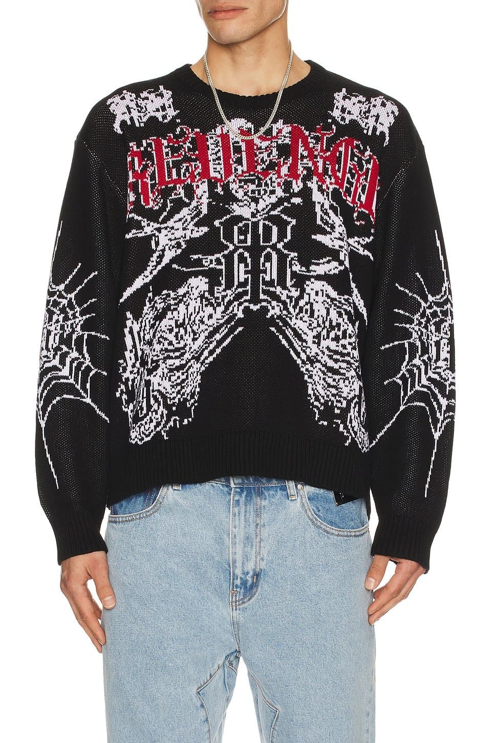 revolve Prison Tattoo Knit Sweater