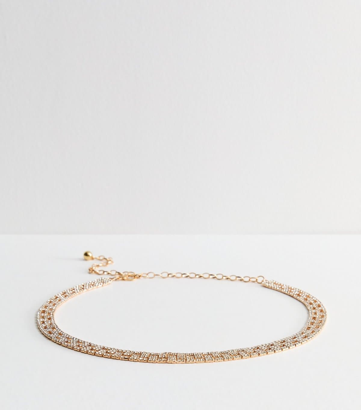 New Look Gold Tone Diamanté Chain Belt New Look
