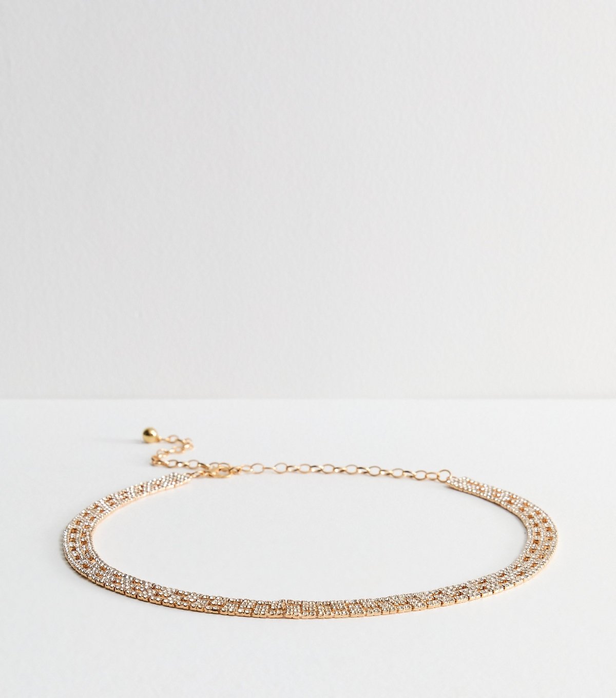 New Look Gold Tone Diamanté Chain Belt New Look - 2