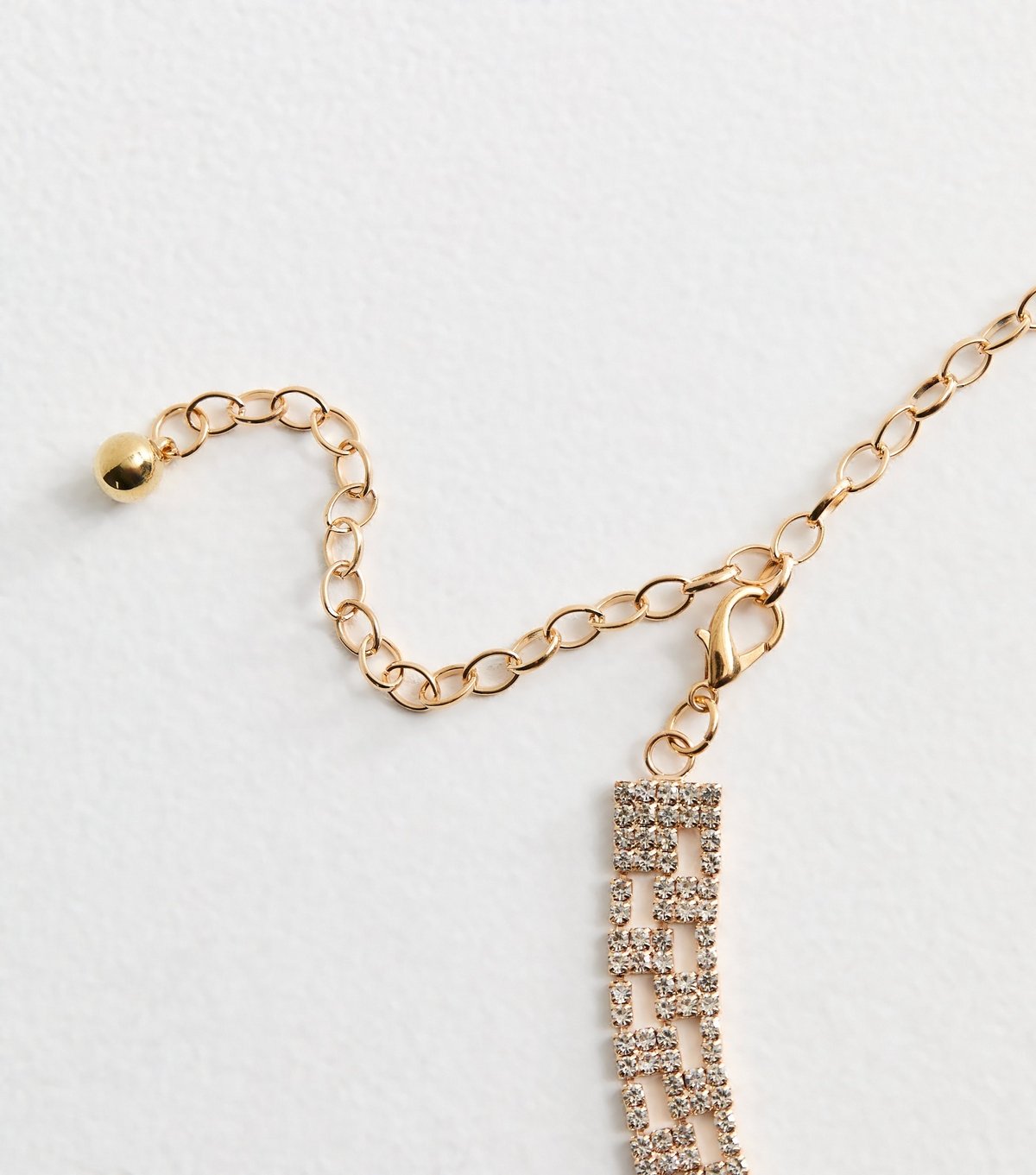 New Look Gold Tone Diamanté Chain Belt New Look - 4