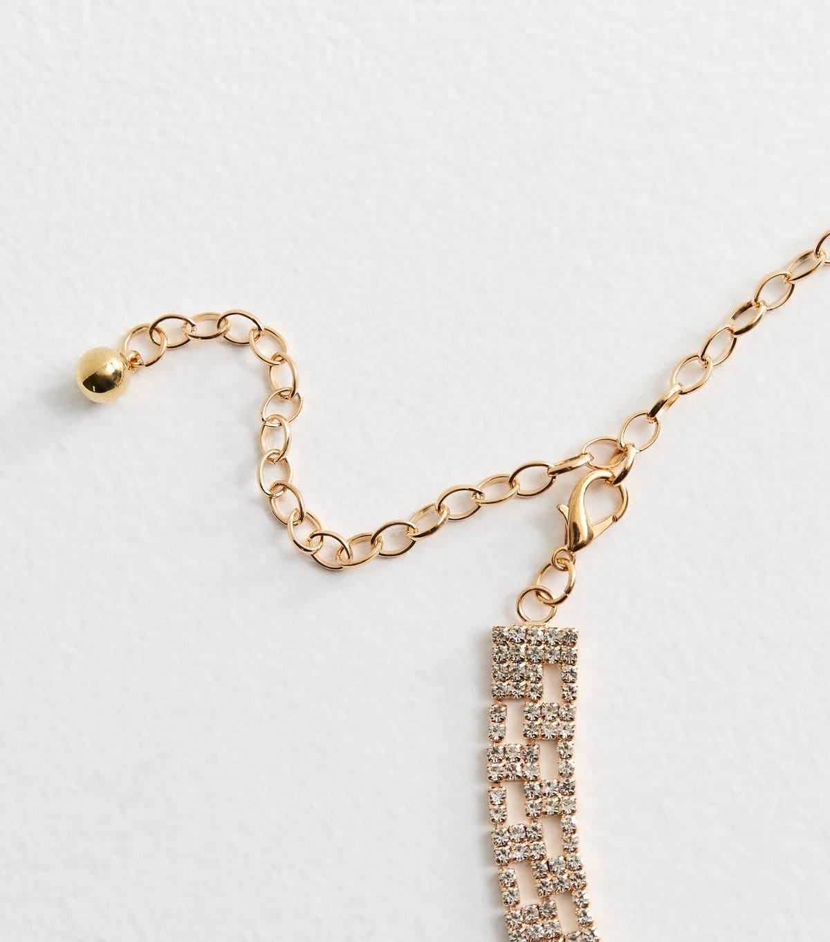 New Look Gold Tone Diamanté Chain Belt New Look - 4