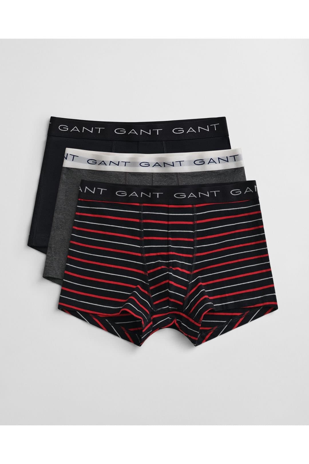 Gant Gant Men's Striped 3 Pack Boxer Black