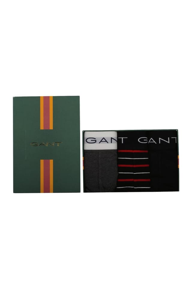 Gant Gant Men's Striped 3 Pack Boxer Black - 2
