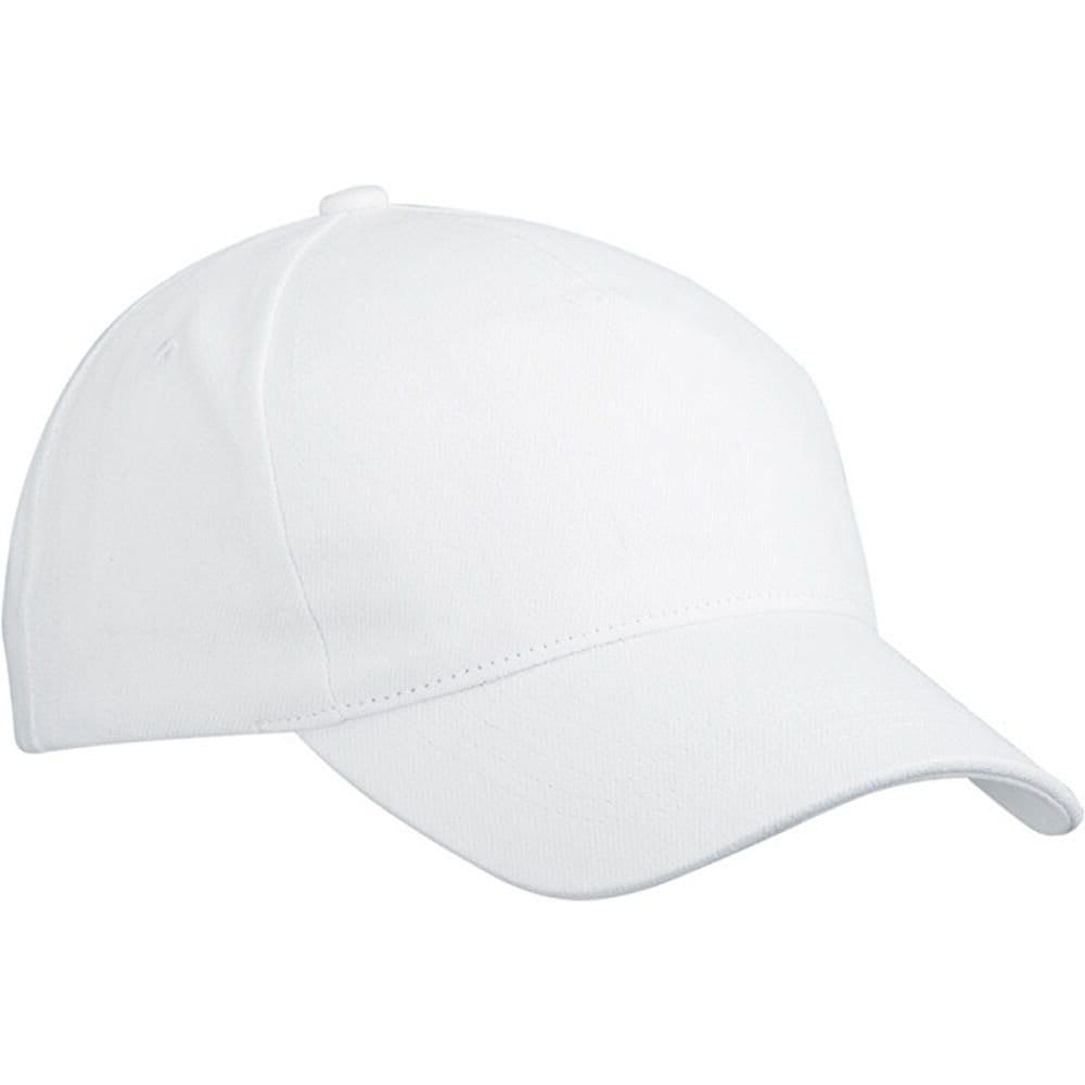 Myrtle Beach Myrtle Beach Men's 5 Panel Heavy Brushed Cotton Cap in White - 1
