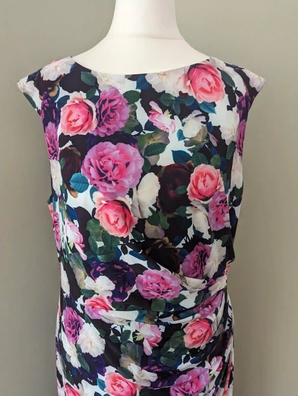 Phase Eight Phase Eight Adriana Floral Jersey Asymmetric Midi Dress Size 12 New with tags