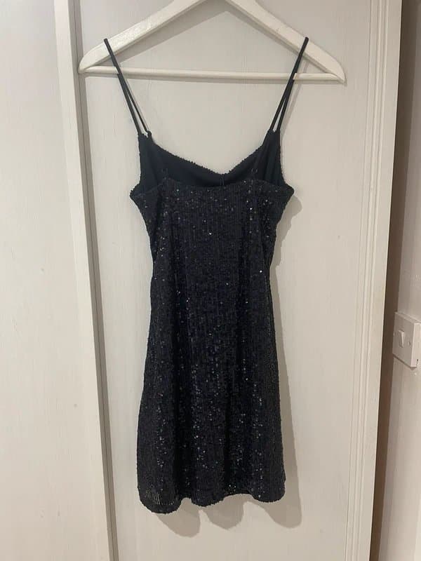 Bershka Bershka navy Sequin Mini Dress Size S