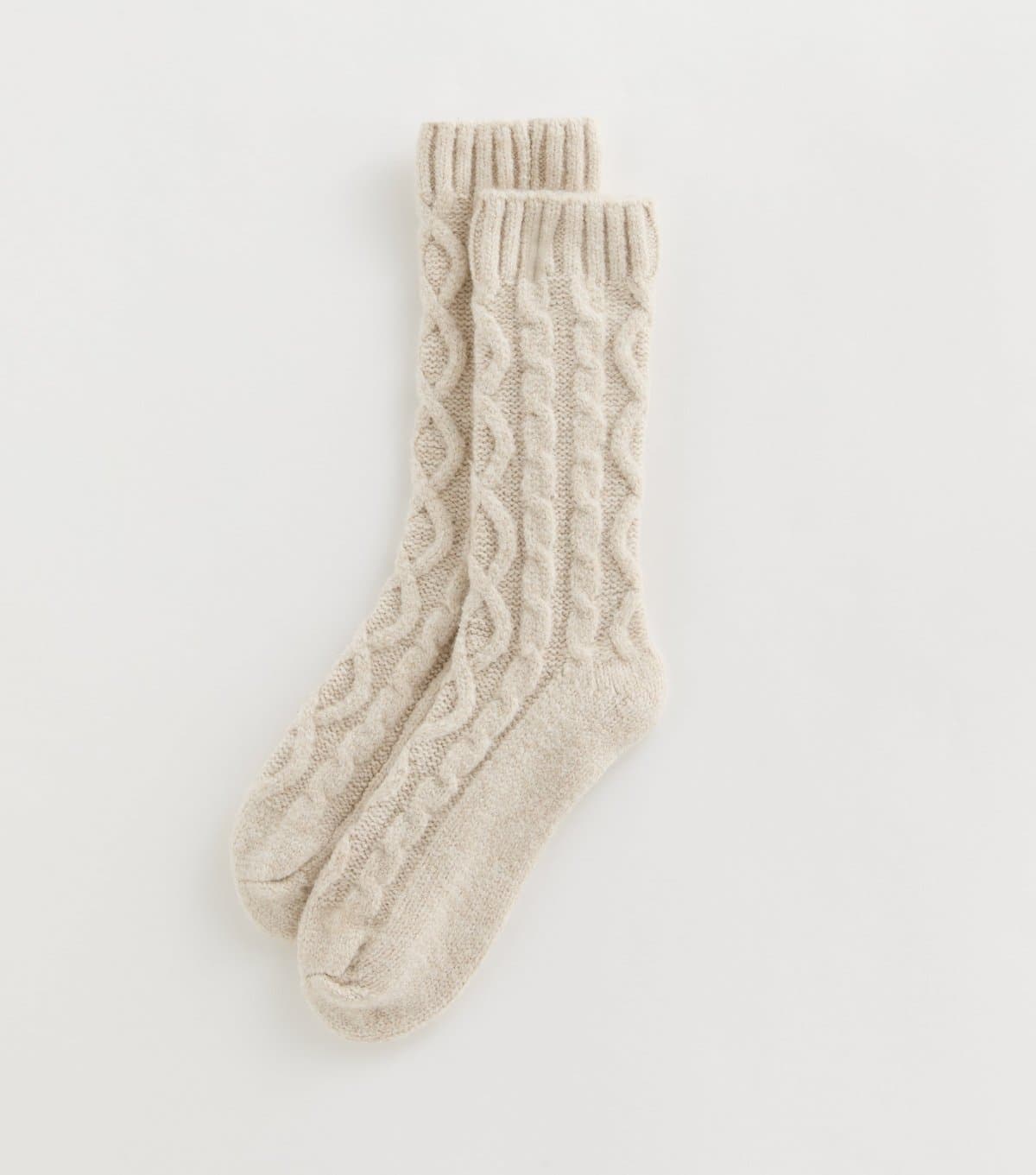 New Look Women's Cream Cable Knit Ankle Socks New Look