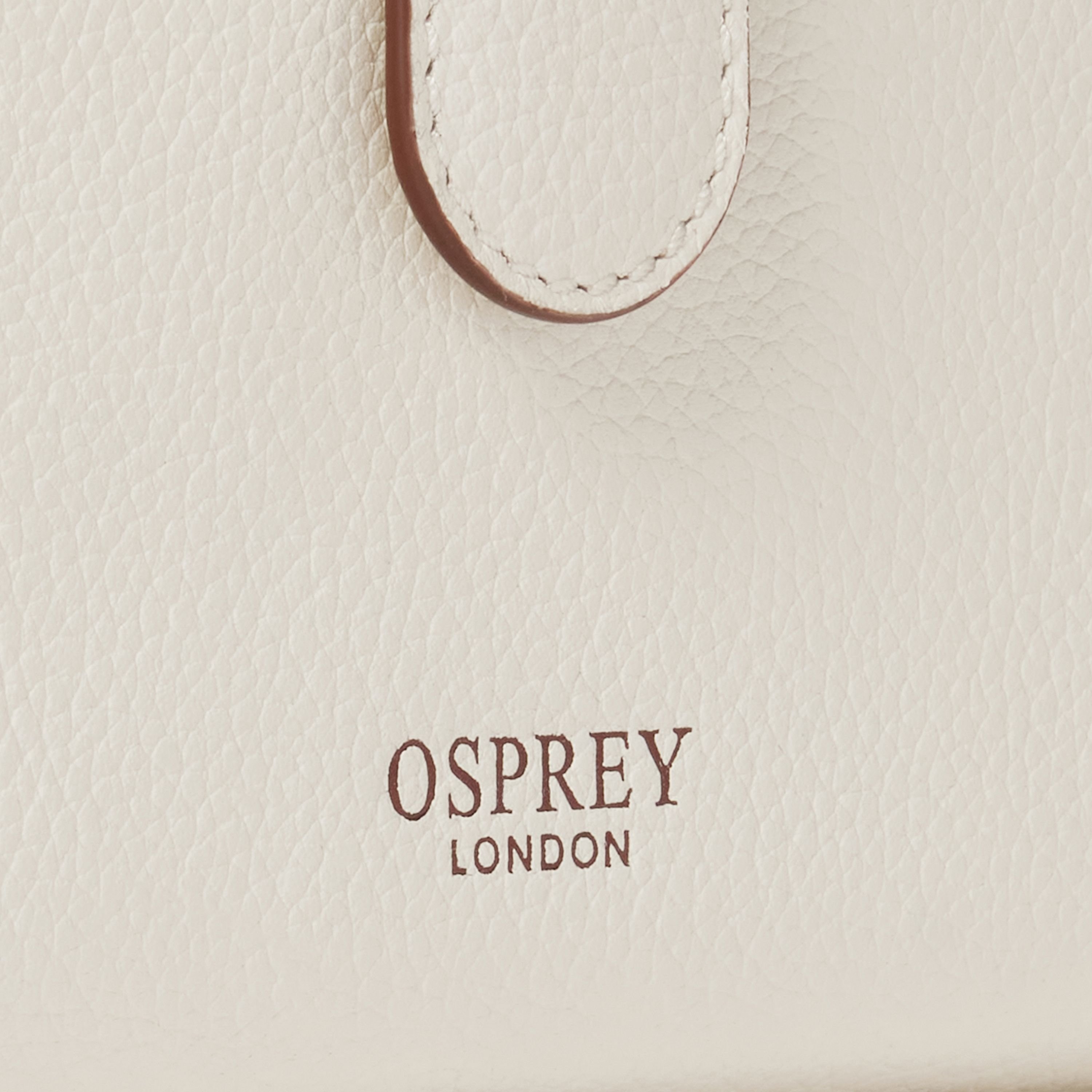 OSPREY LONDON OSPREY LONDON Women's The Classic Savanna Leather Matinee Purse in Ivory - 4