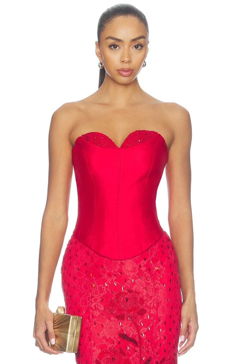 revolve Red Siren Corset Top