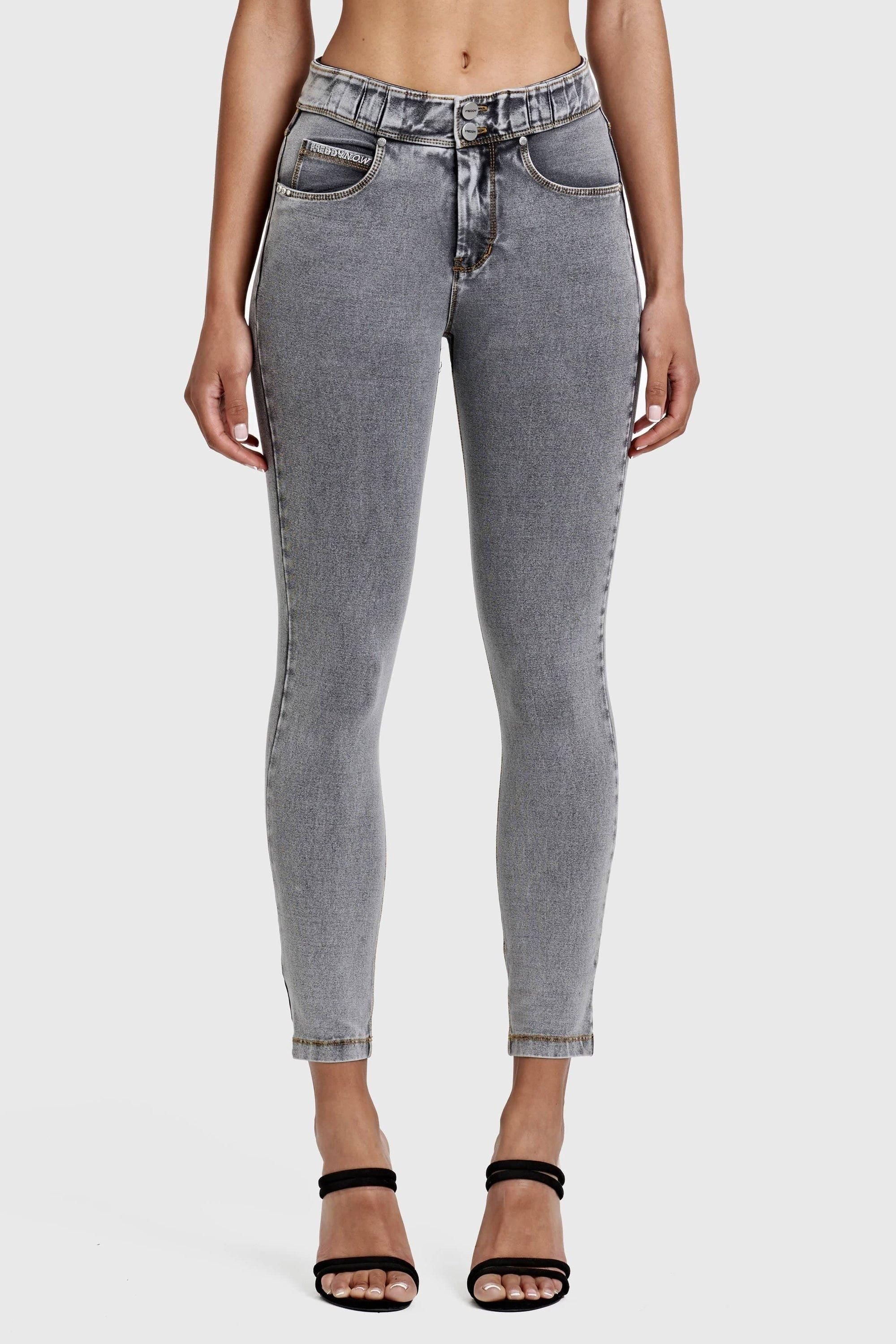 Freddy Freddy Women's N.O.W Denim High Waisted 7/8 Length Jeans in Grey - 4