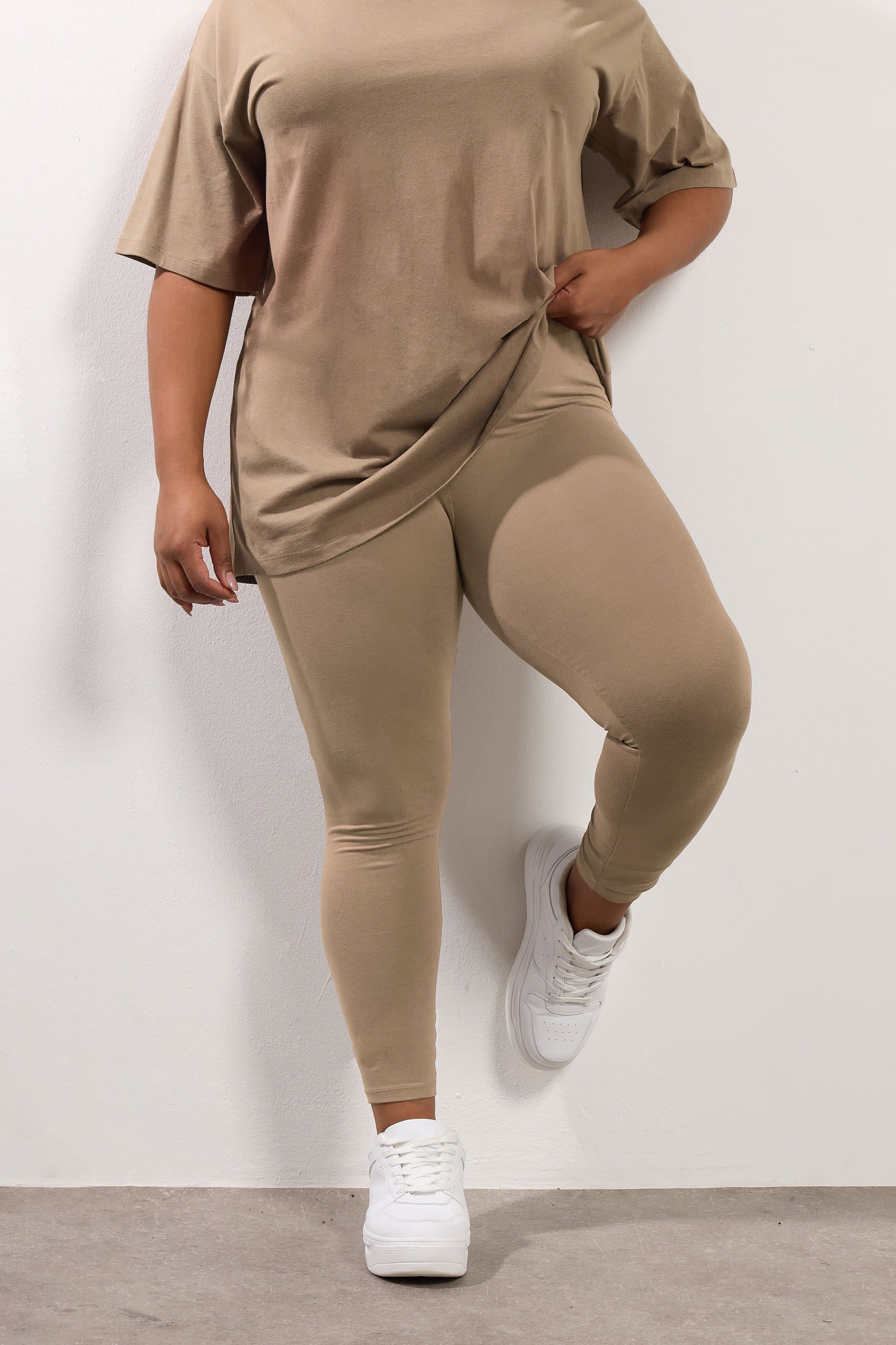 Yours Plus Size Natural Brown Leggings