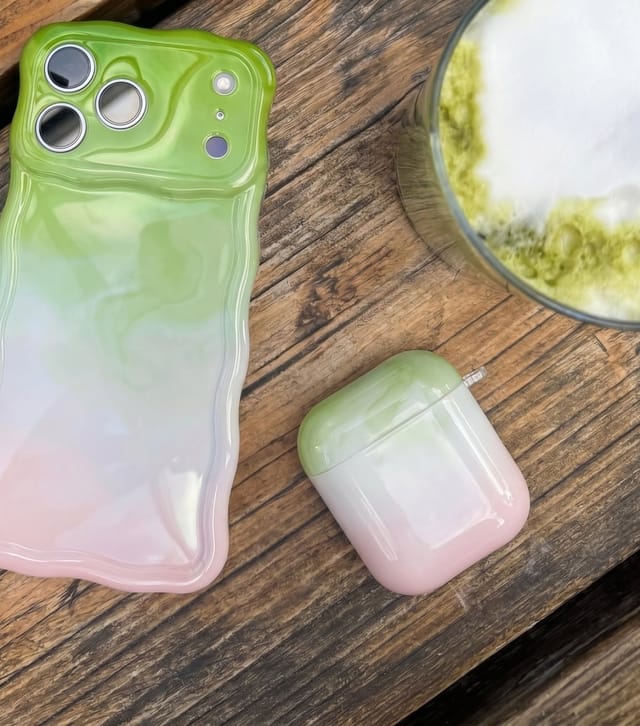 Coconut Lane Green Strawberry Matcha Airpods Case Coconut Lane New Look - 3