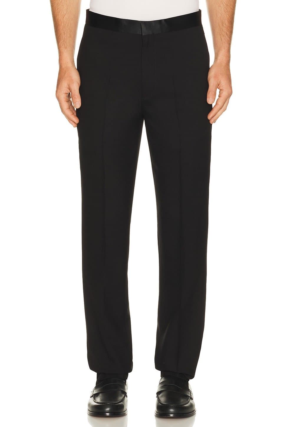 revolve Revolve Black Stretch Wool Tuxedo Pant