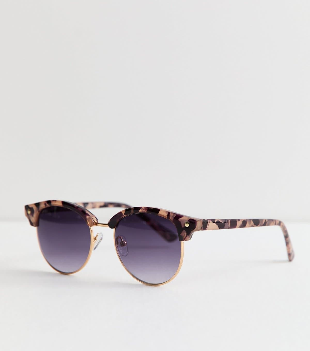 New Look Brown Patterned Round Frame Sunglasses New Look