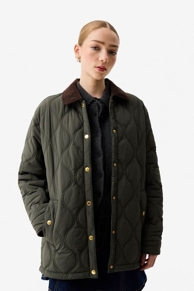 Hunter Hunter Women's Witton Quilted Shacket Kambaba in Green - 2