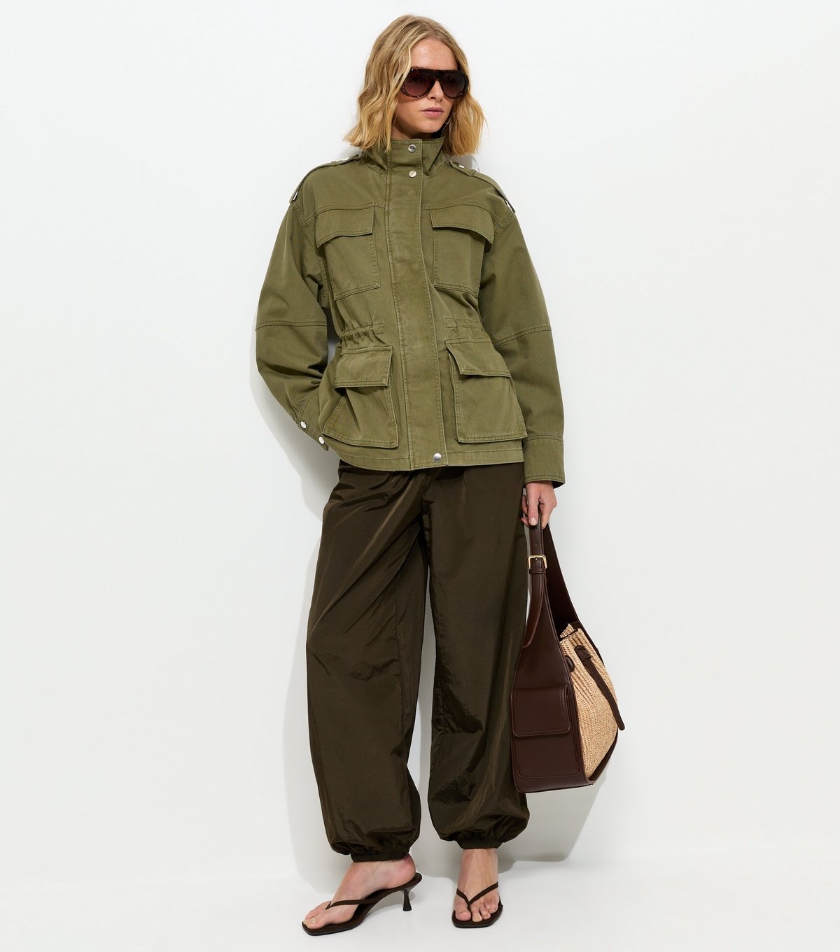 New Look Women's Khaki 4 Pocket Shacket New Look - 3