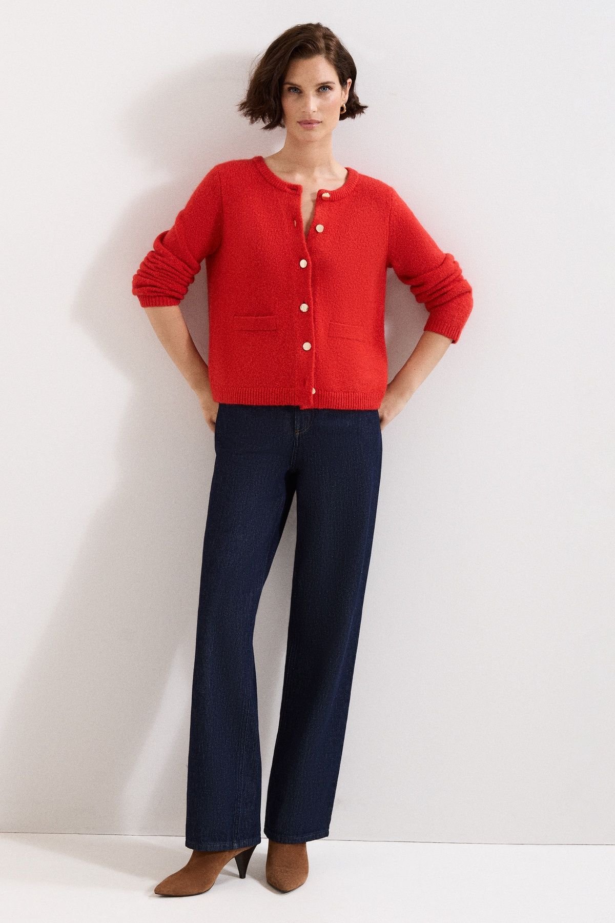 Phase Eight Phase Eight Women's Jade Cardigan in Scarlet - 3