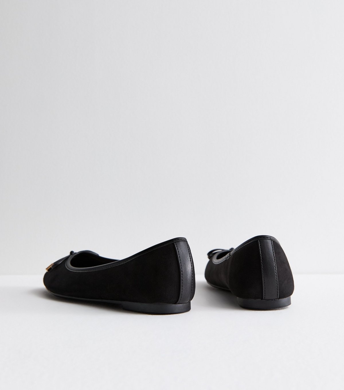 New Look Women's Black Suedette Ballet Flats New Look - 4