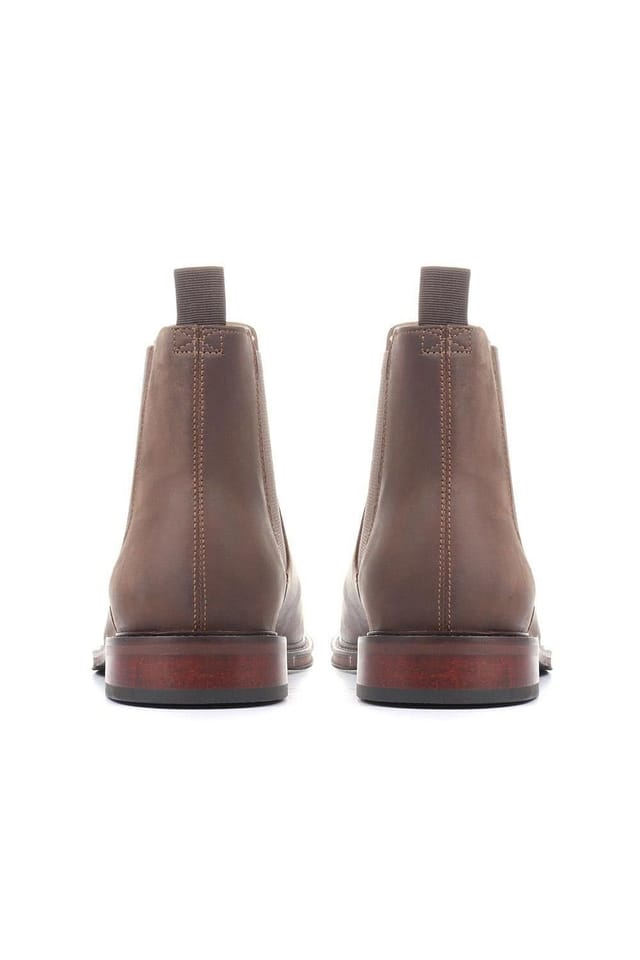 Jones Bootmaker Jones Bootmaker Men's Debden Oiled Nubuck Leather Chelsea Boots in Brown - 3
