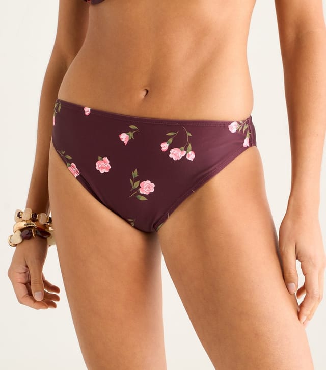 Gini London Women's Brown Floral Print Bikini Bottoms Gini London New Look - 2
