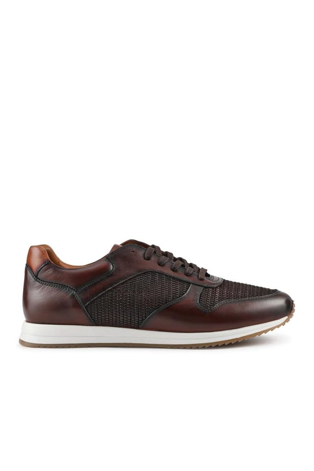 Jones Bootmaker Jones Bootmaker Men's St Louis Casual Leather Lace Up Trainers in Brown - 2