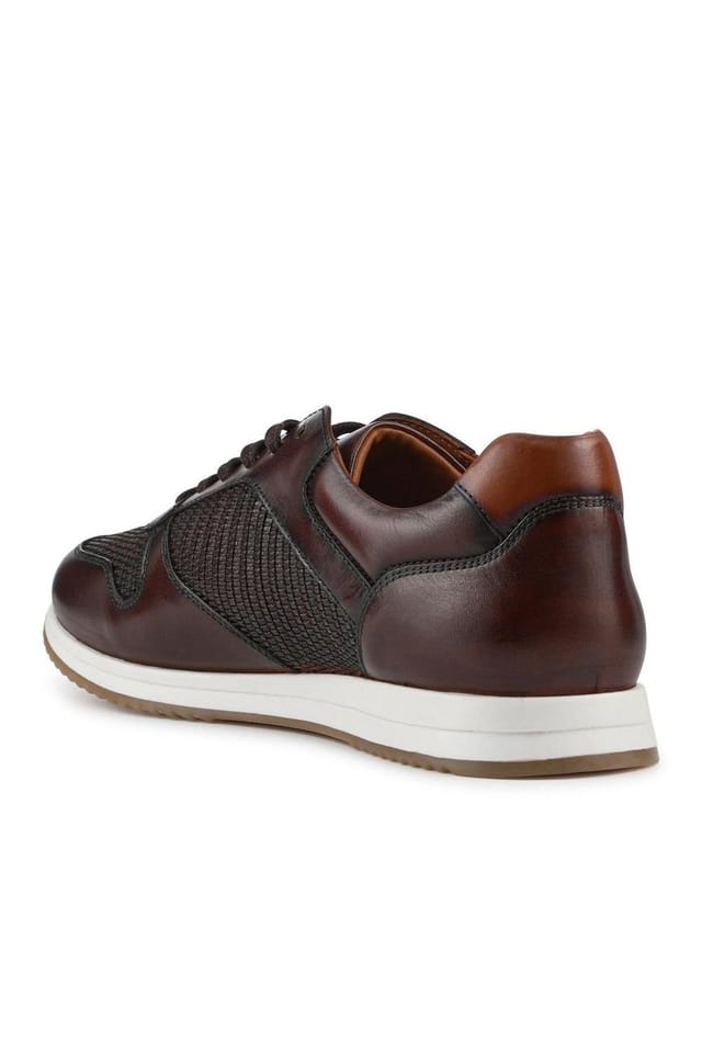 Jones Bootmaker Jones Bootmaker Men's St Louis Casual Leather Lace Up Trainers in Brown - 3