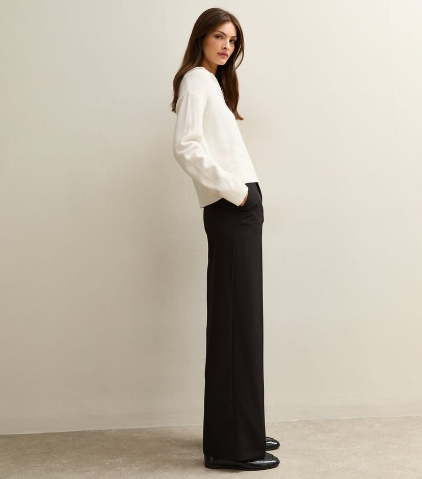 New Look Women's Tall Black Pull On Wide Leg Trousers New Look - 1