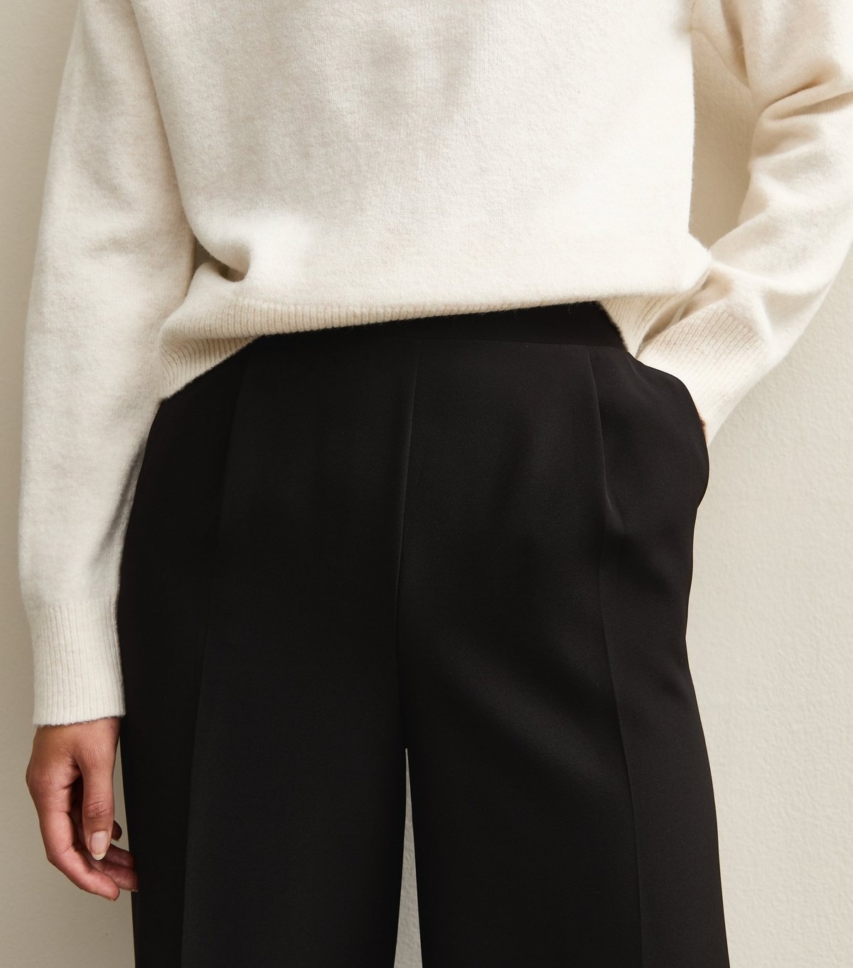 New Look Women's Tall Black Pull On Wide Leg Trousers New Look - 3