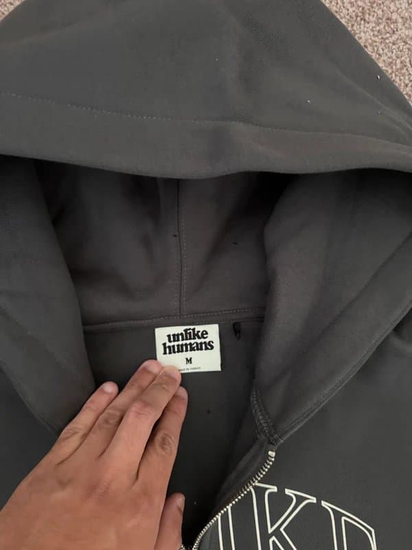Unlike Humans Unlike Humans Zip Up Hoodie - Grey - M