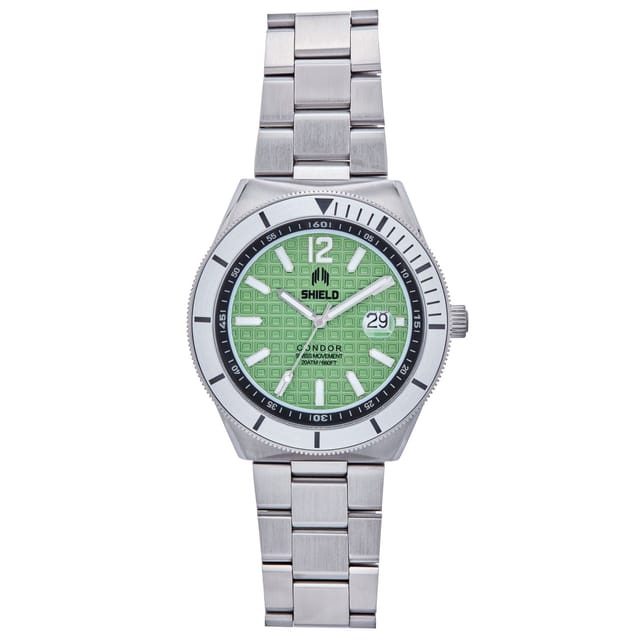 Shield Shield Men's Condor Bracelet Watch w/Date - Green - 2