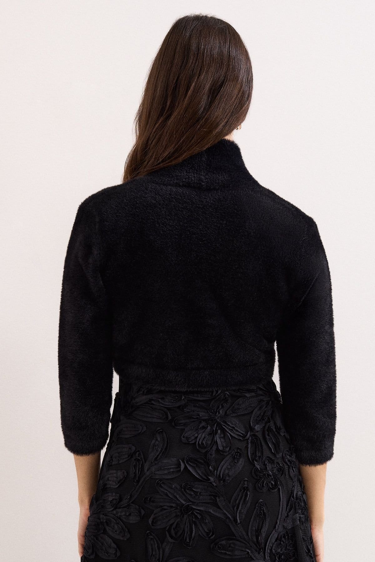 Phase Eight Phase Eight Women's Fay Fluffy Bolero in True Black - 4
