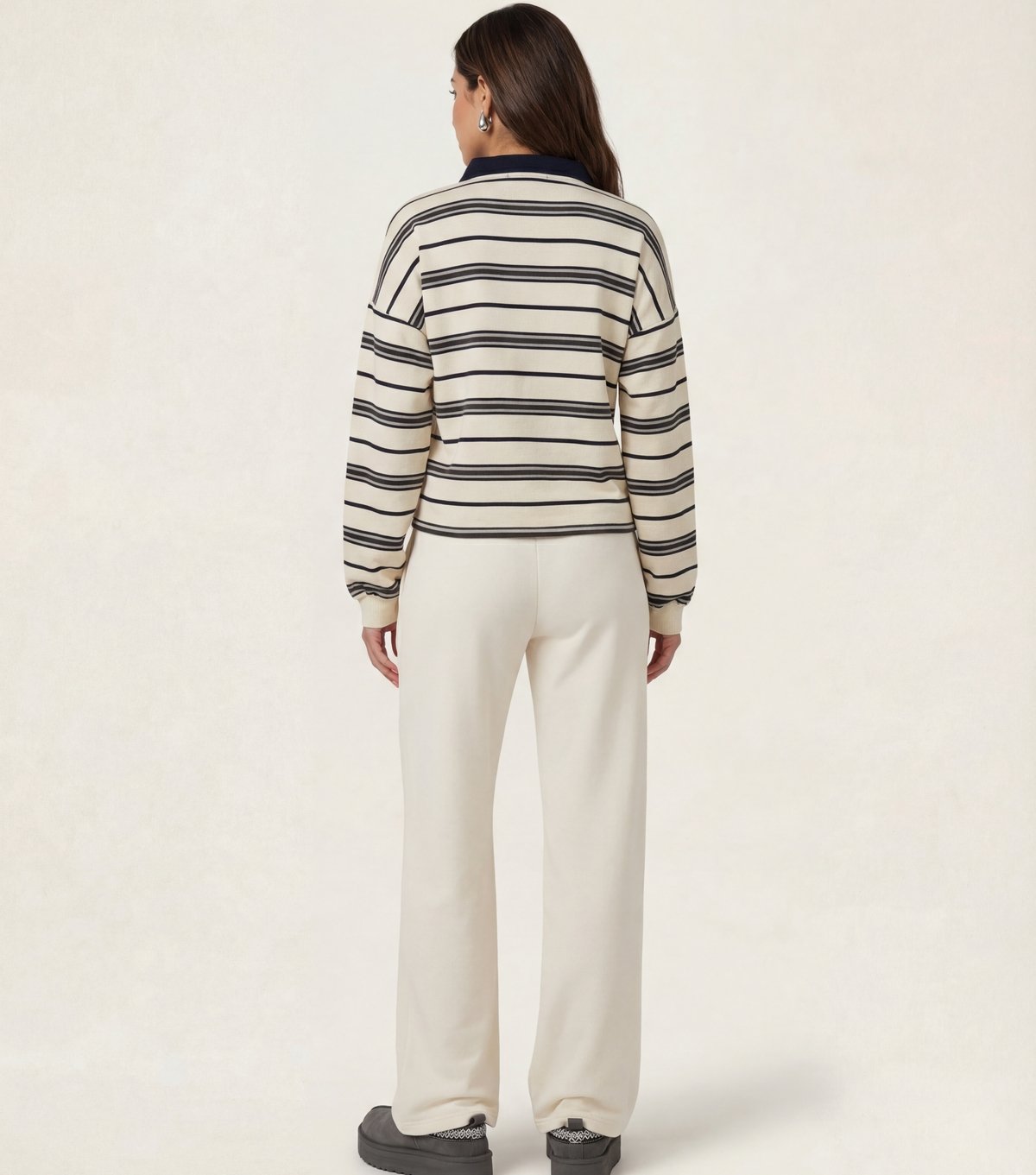 Urban Bliss Women's Cream Striped Rugby Shirt Urban Bliss New Look - 2