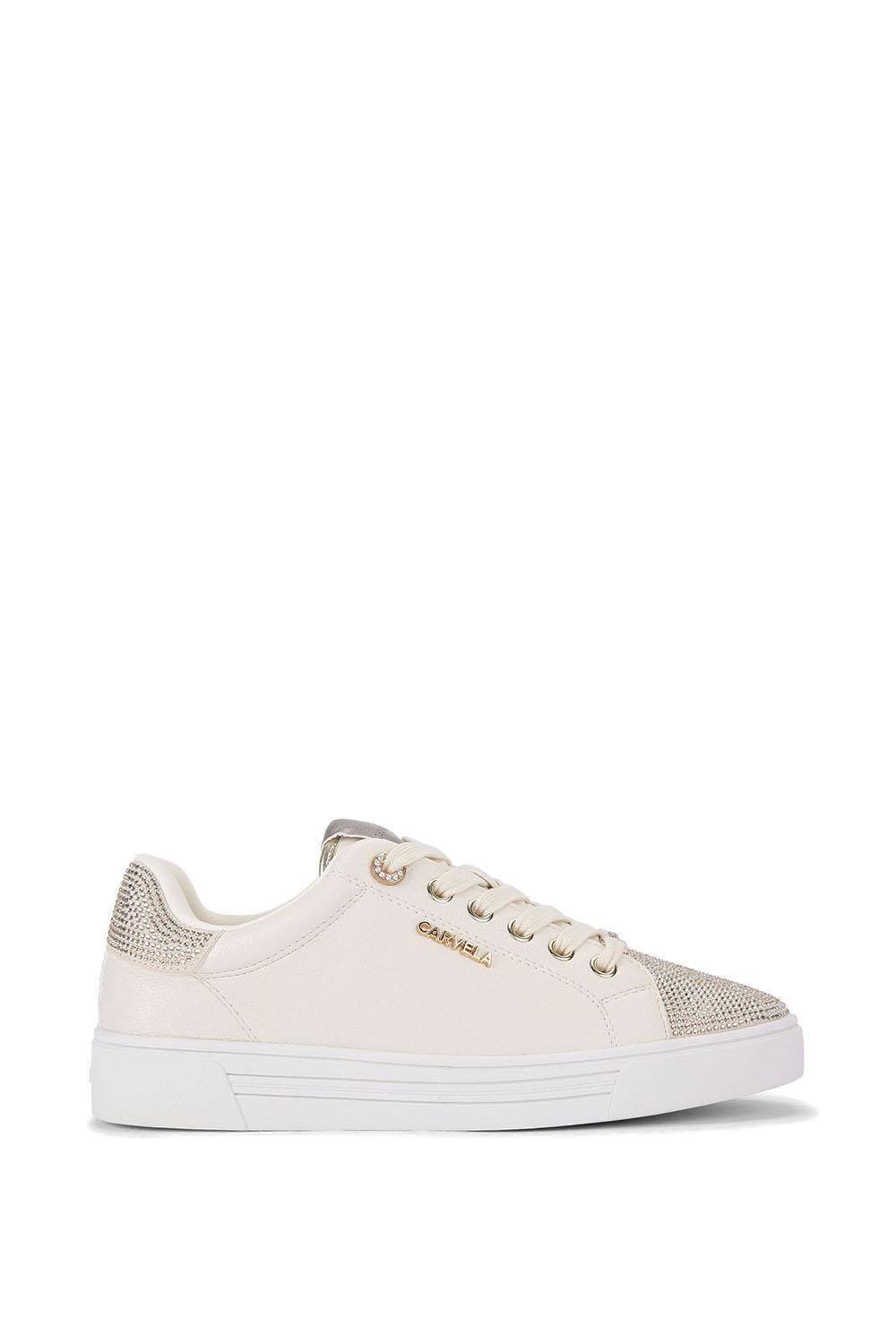 Carvela Carvela Women's 'Daze Toe Cap' Trainers in White - 1